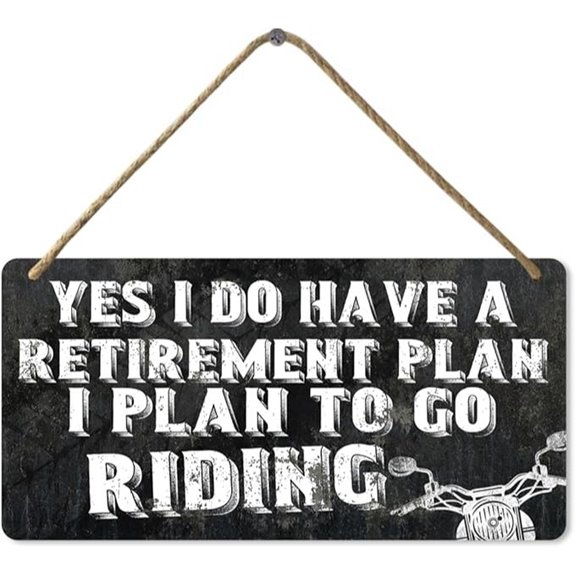 Motorcycle Sign for Man Cave and Garage Decor