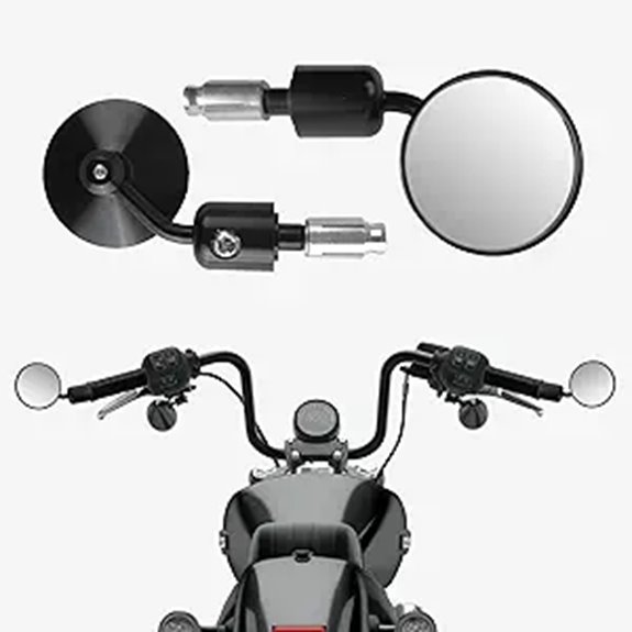 Motorcycle Bar End Mirrors for 7/8” Handlebar