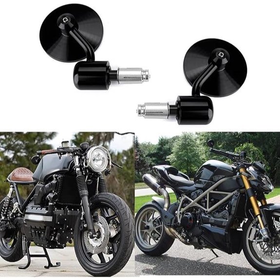 Motorcycle Side Mirrors for 7/8 Handlebar Ends