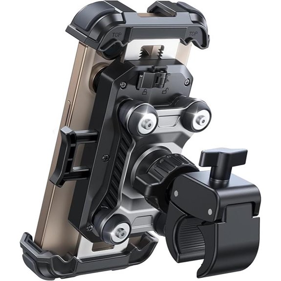 JOYROOM Motorcycle Phone Mount with Anti-Shock Dampener