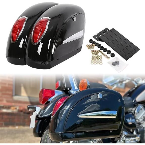 ECOTRIC Motorcycle Saddlebags with Lock & Lights