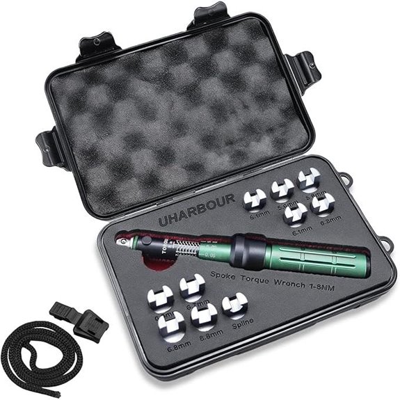 Motorcycle Spoke Torque Wrench with 5.1-6.9mm Heads