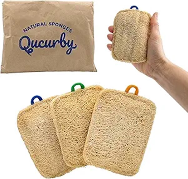 All Natural Loofah Kitchen Sponges (3 Pack)