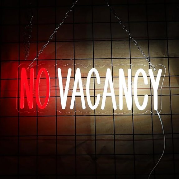No Vacancy Neon Hotel Sign Wall Decor Light