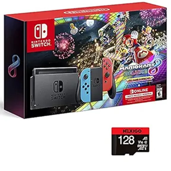 Nintendo Switch Mario Kart 8 Deluxe Bundle with 128GB Card