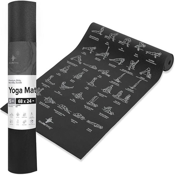 NewMe Fitness Yoga Mat with 70 Poses Non-Slip 68