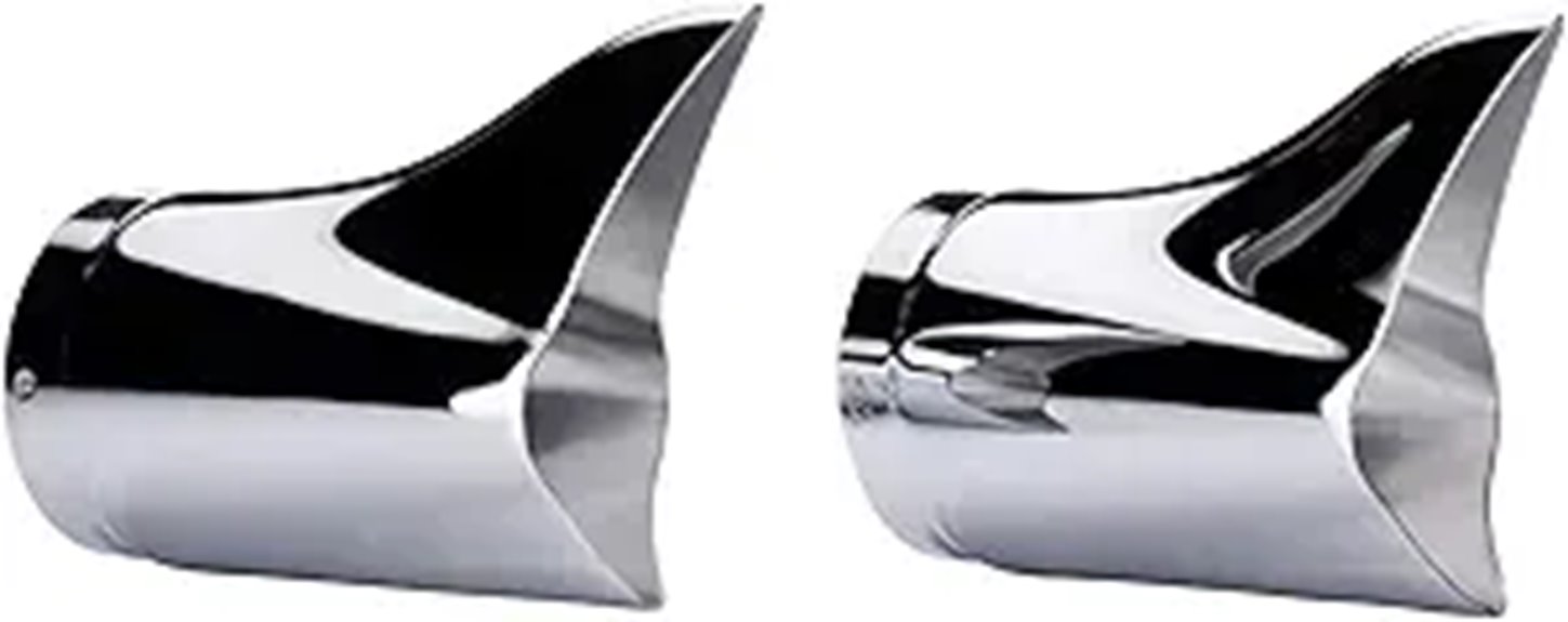 Indian Motorcycle Fish Tail Exhaust Tips (Pair)