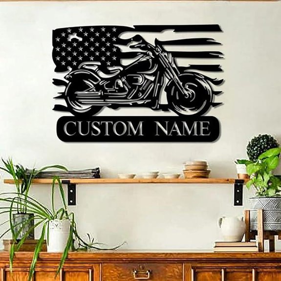 Custom Motorcycle Wall Art Personalized Biker Gift