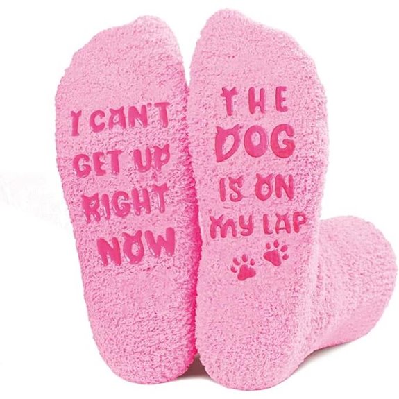 Funny Pink Fuzzy Socks for Women and Friends