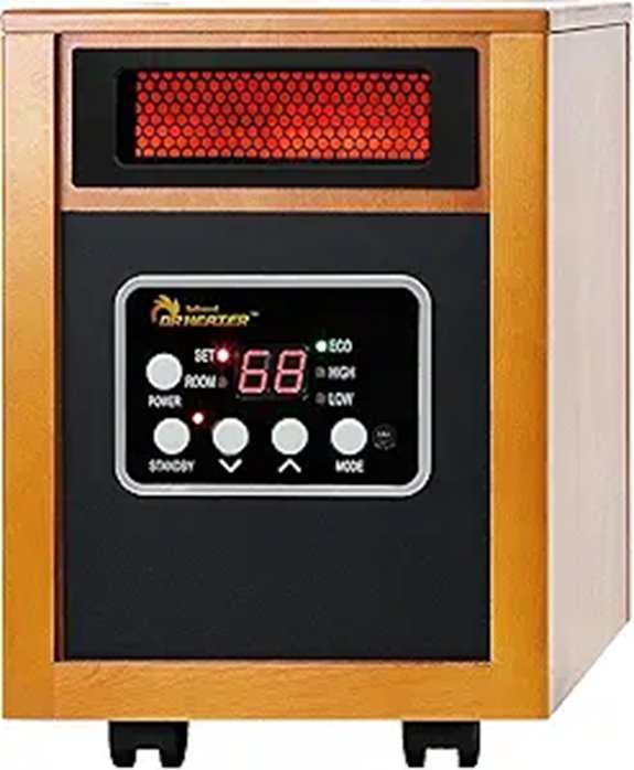 Dr Infrared Portable Space Heater 1500-Watt Cherry