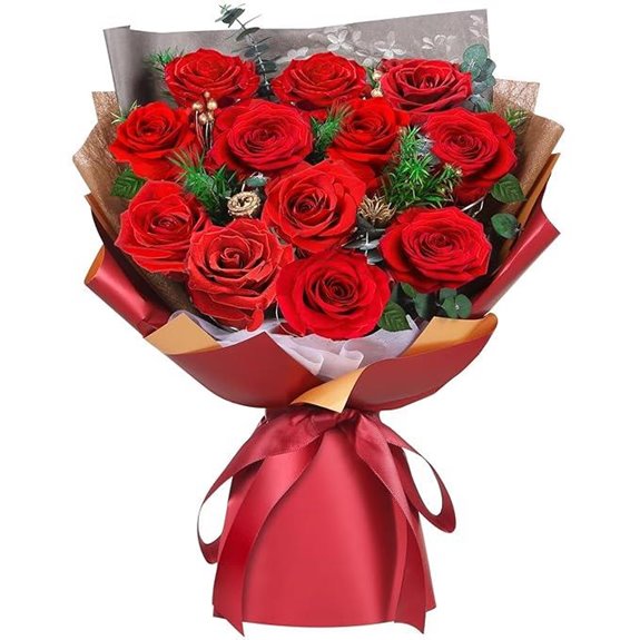 ADDWel Preserved Red Roses Bouquet for Gifts