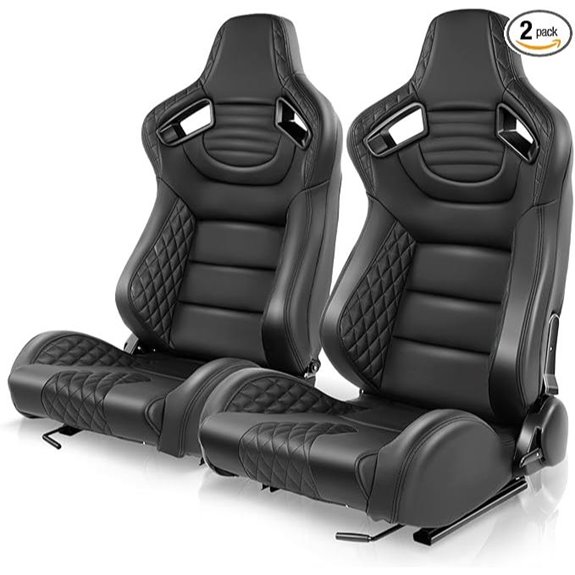 Auto Dynasty Racing Seats with Bottom Mount Sliders