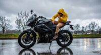 rain causes motorcycle stalls