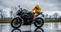 rain causes motorcycle stalls
