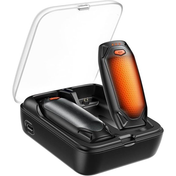 Kesguar Rechargeable Hand Warmers 2-Pack with Charging Case