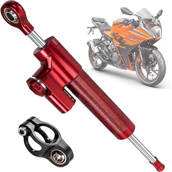 Universal Motorcycle Steering Damper Stabilizer (Red)