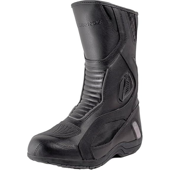KRONOX Armored Motorcycle Boots with Reflective Gear