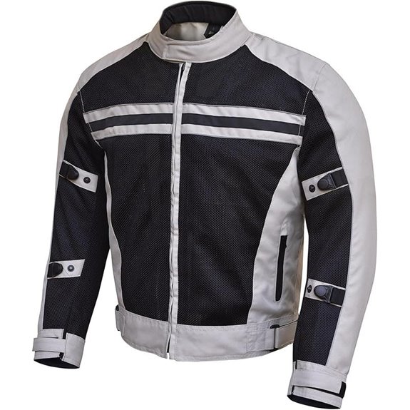 WICKED STOCK Reflective Mesh Motorcycle Jacket for Men