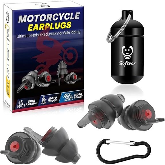 Motorcycle Ear Plugs Reusable Noise Reduction 2 Pairs