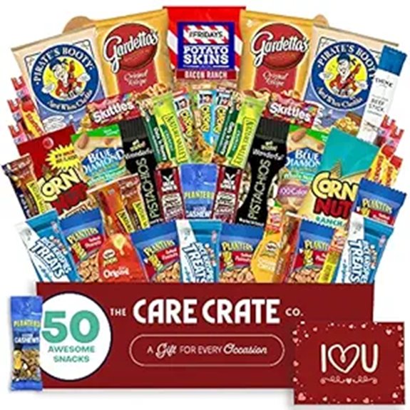 Valentine's Men's Snack Box (50-Piece Variety Pack)