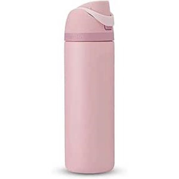 Owala Stainless Steel Water Bottle 24 Oz Rose Quartz Pink Flip-Top Lid