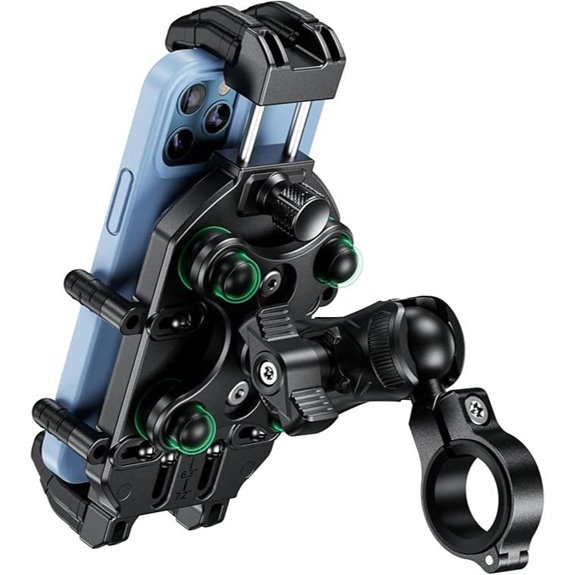 BRCOVAN Motorcycle Phone Mount with Lock and Vibration Dampener