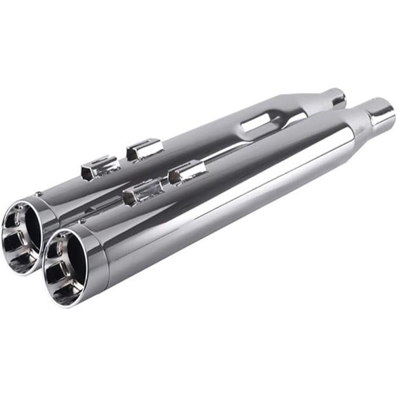 SHARKROAD 4 Chrome Slip-On Mufflers for Harley Touring