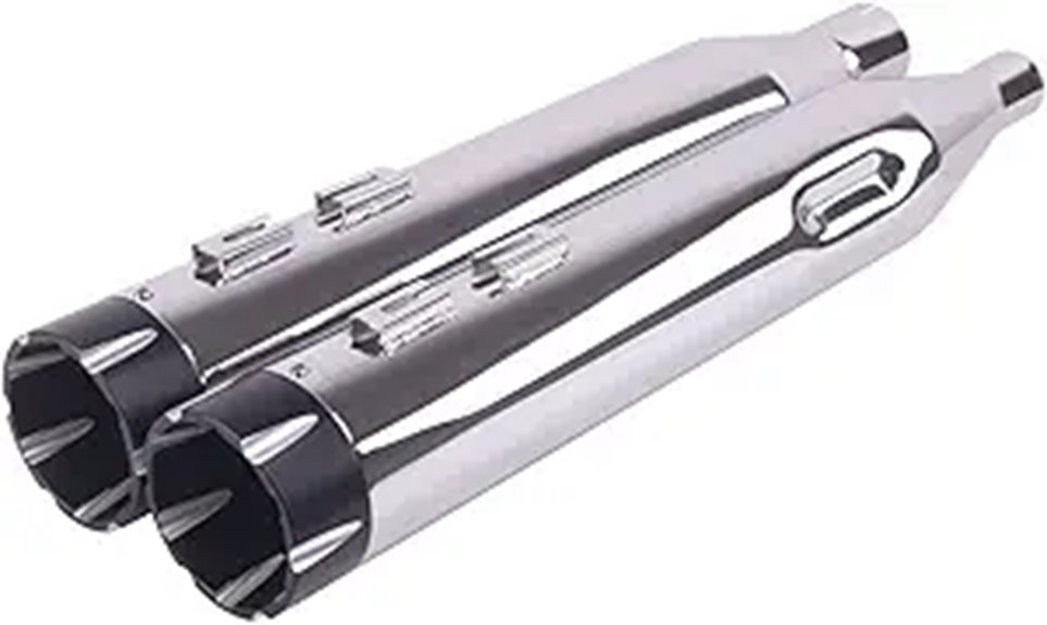 SHARKROAD Chrome 4.5 Slip-On Exhaust for Harley Touring