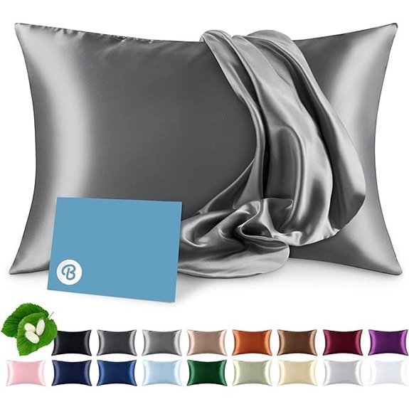 Bare Home Mulberry Silk Pillowcase with Hidden Zipper