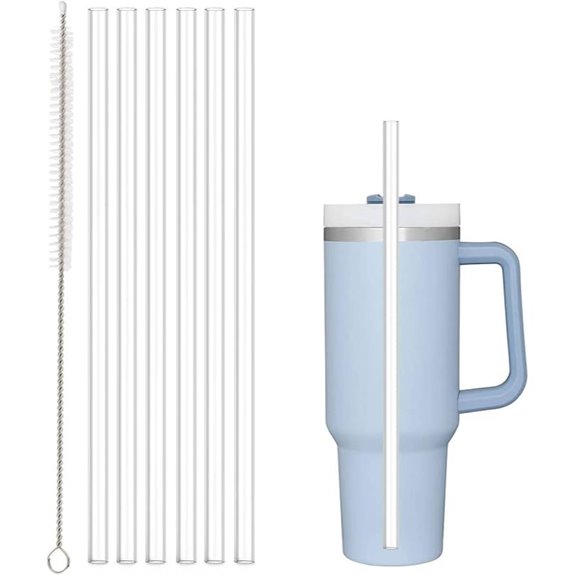 Reusable Plastic Straws for Stanley Tumblers (6 Pack)