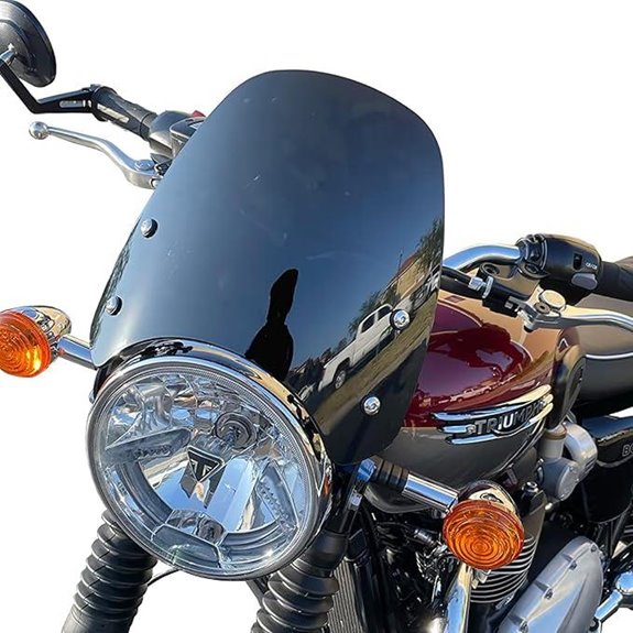 Motorcycle Windshield for Bonneville T100/T120 (Smoke)