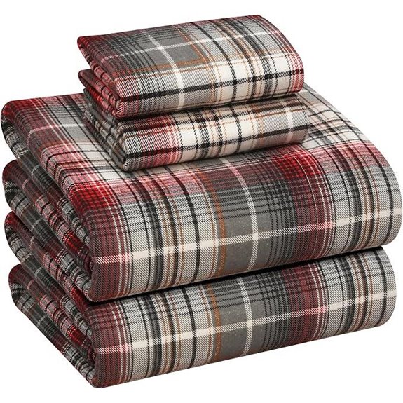 RUVANTI Queen Cotton Flannel Sheets Set (4 pcs)