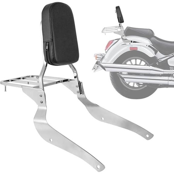 Chrome Sissy Bar with Luggage Rack for Suzuki Boulevard