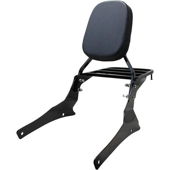 YHMOTO Black Passenger Backrest for Suzuki VL800 M50