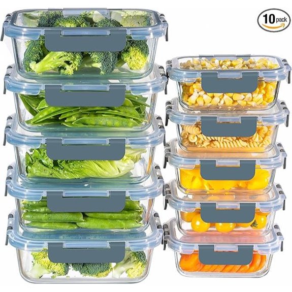 MFY 10-Pack Glass Meal Prep Containers