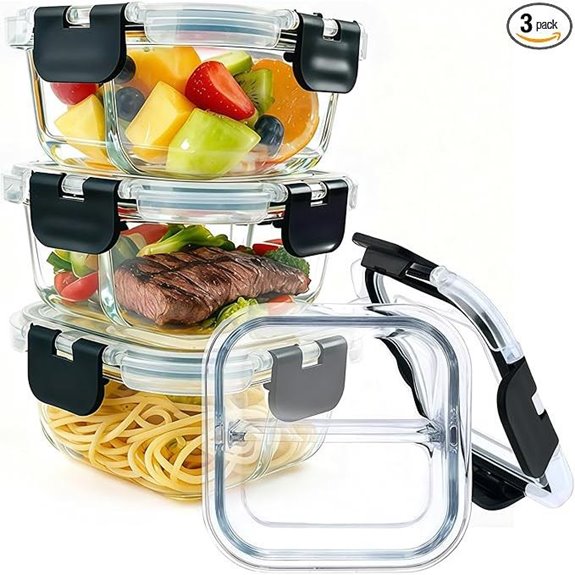 Bariatric Meal Prep Containers (3 Pack)