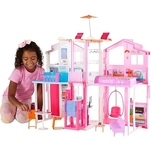 Barbie 3-Story Dollhouse with Accessories and Elevator