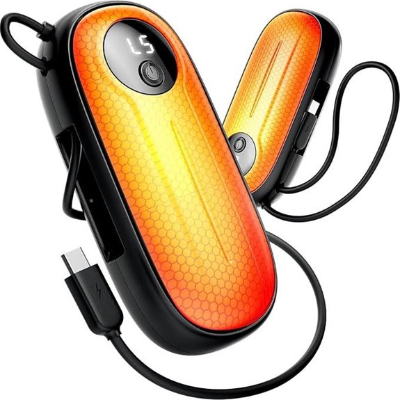 Rechargeable Hand Warmers 2 Pack with USB-C Charger