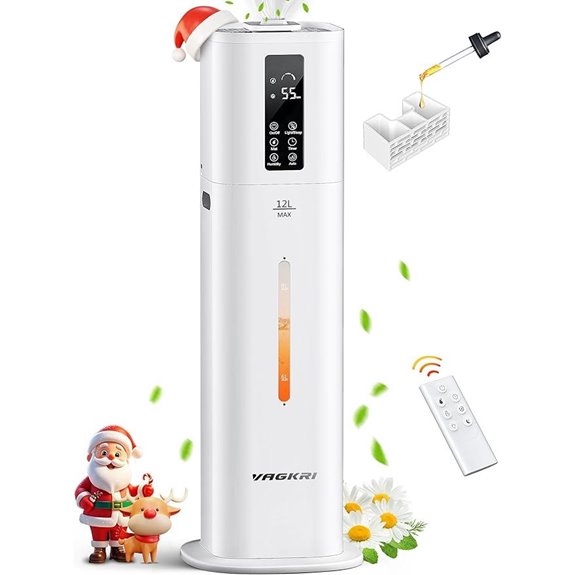 VAGKRI 12L Ultrasonic Humidifier with Essential Oil Diffuser