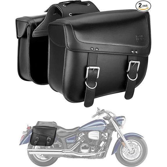 KEMIMOTO Motorcycle Saddlebags 30L Universal Black