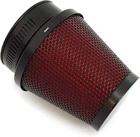 Universal Black & Red High Flow Air Filter Pods