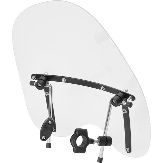 HECASA Universal Motorcycle Windshield for Cruiser Bikes