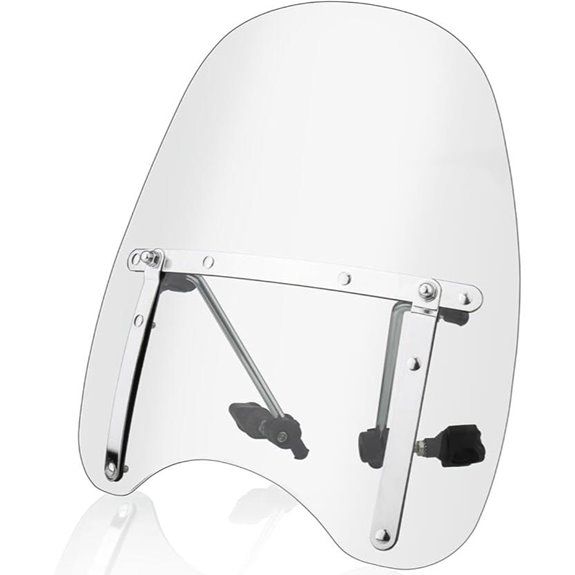 Universal 18x16 Motorcycle Windscreen for Cruiser Bikes