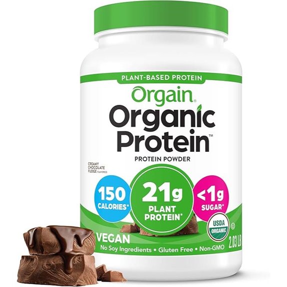 Orgain Vegan Protein Powder Chocolate Fudge 2.03 lb