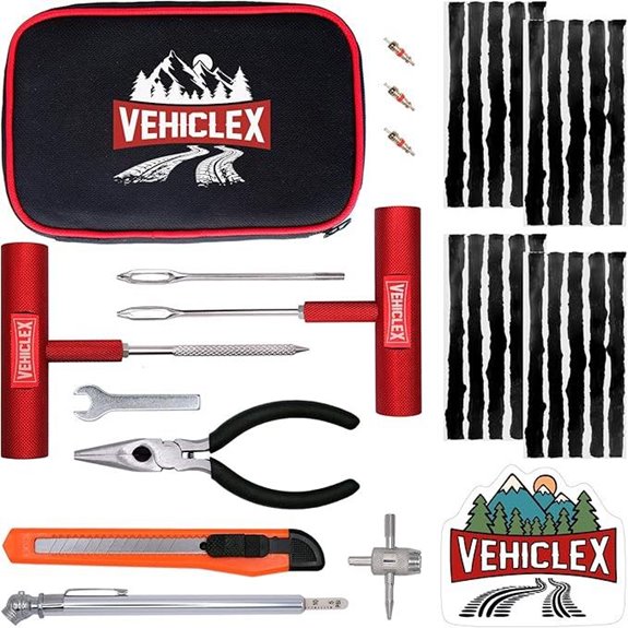 Vehiclex Tire Repair Kit with Tools and Pliers