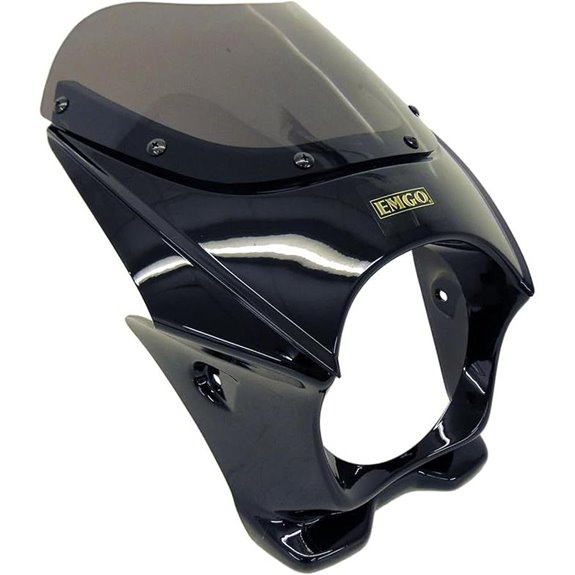 Villain Mini Cafe Black Fairing Windshield 5.75 Headlight Opening Mark II