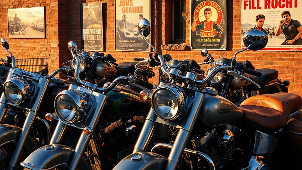 vintage motorcycles in films