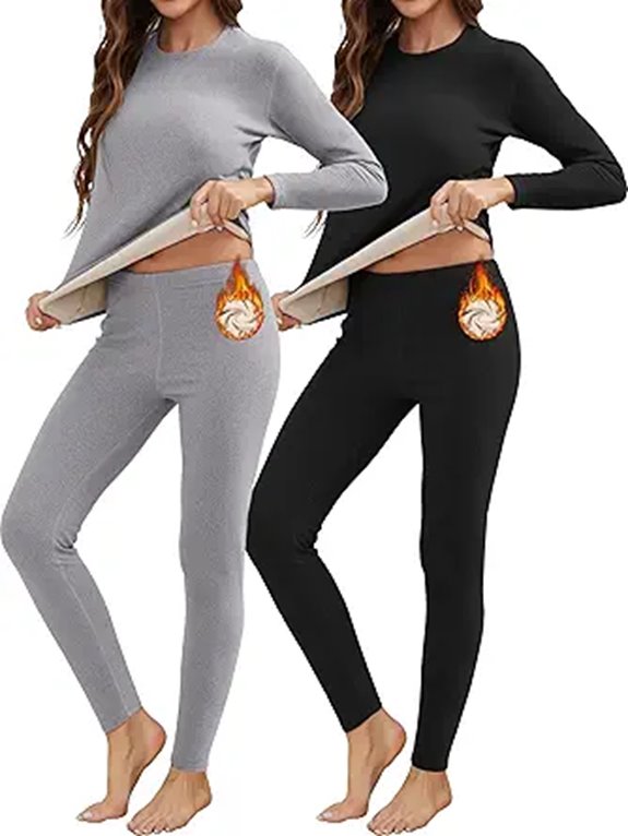 Thermal Women's Long Johns Set with Fleece Lining