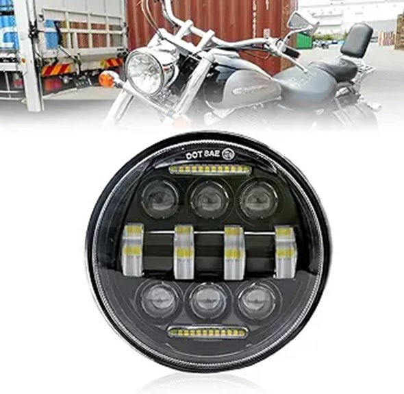 Honda Shadow Headlights 5.75 Inch Waterproof Hi/Lo Beam