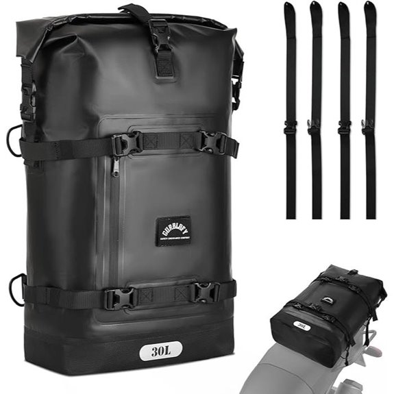 Motorcycle Tail Bag 30L Waterproof Saddle Bag